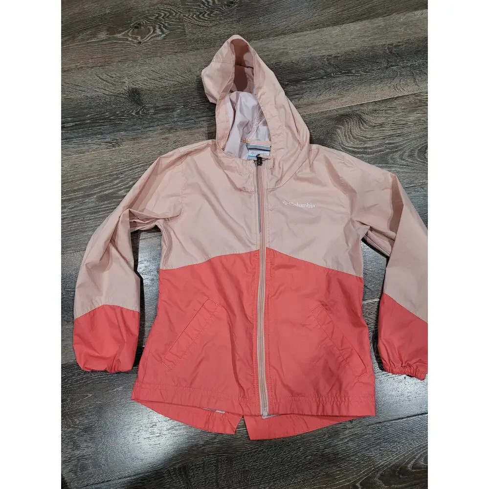 Columbia Girls Pink Jacket size small windbreaker‎ #r